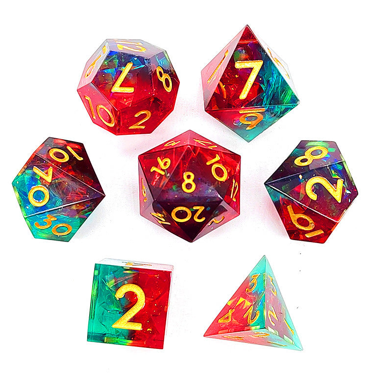 The New Pointed Resin Dragon Eye Can Rotate DND Game Dice