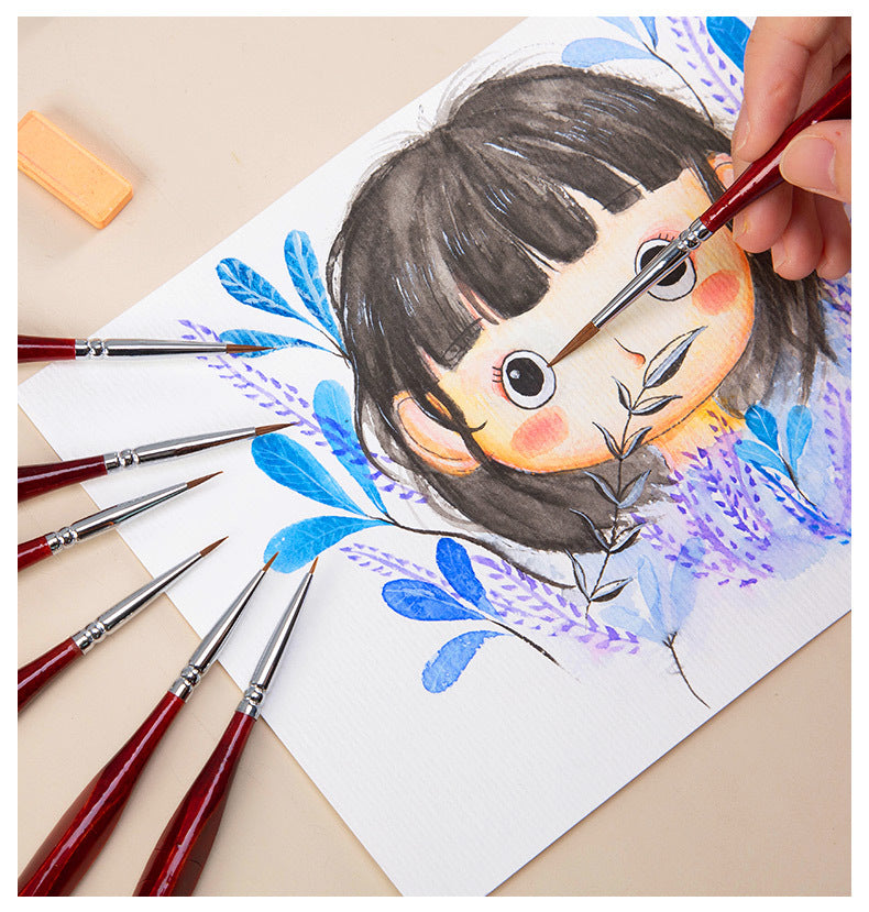 6Pcs/Set Extra Fine Paint Brushes