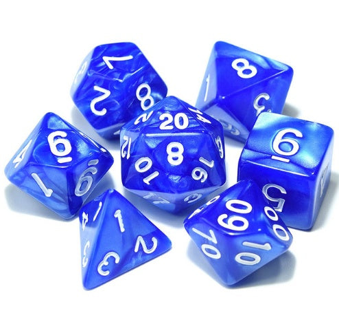 Starter Polyhedral Dice Set - Multiple Colours i.e. Black, Blue, Red, Yellow, Purple, Green & Some Gold Variants