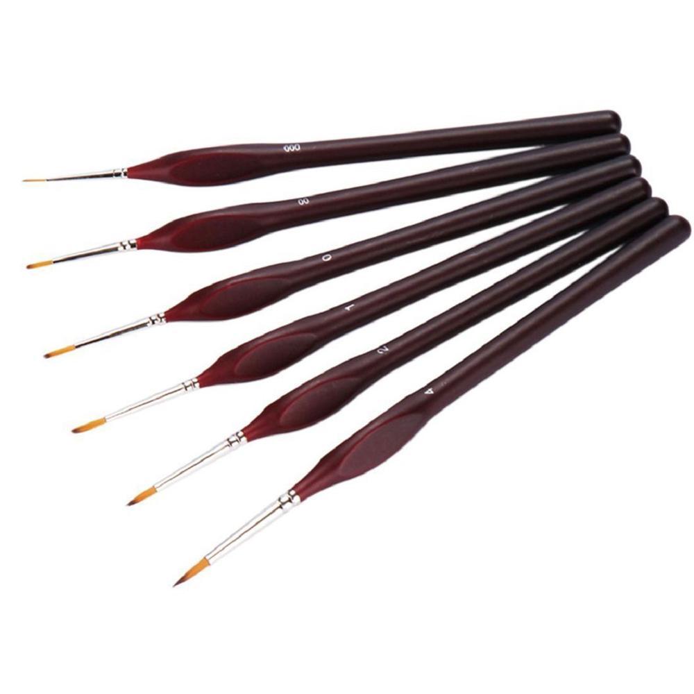 6Pcs/Set Extra Fine Paint Brushes