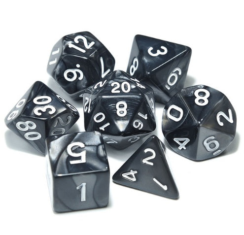 Starter Polyhedral Dice Set - Multiple Colours i.e. Black, Blue, Red, Yellow, Purple, Green & Some Gold Variants