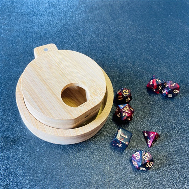 Portable Bamboo Wood Dice Tower/Storage Box
