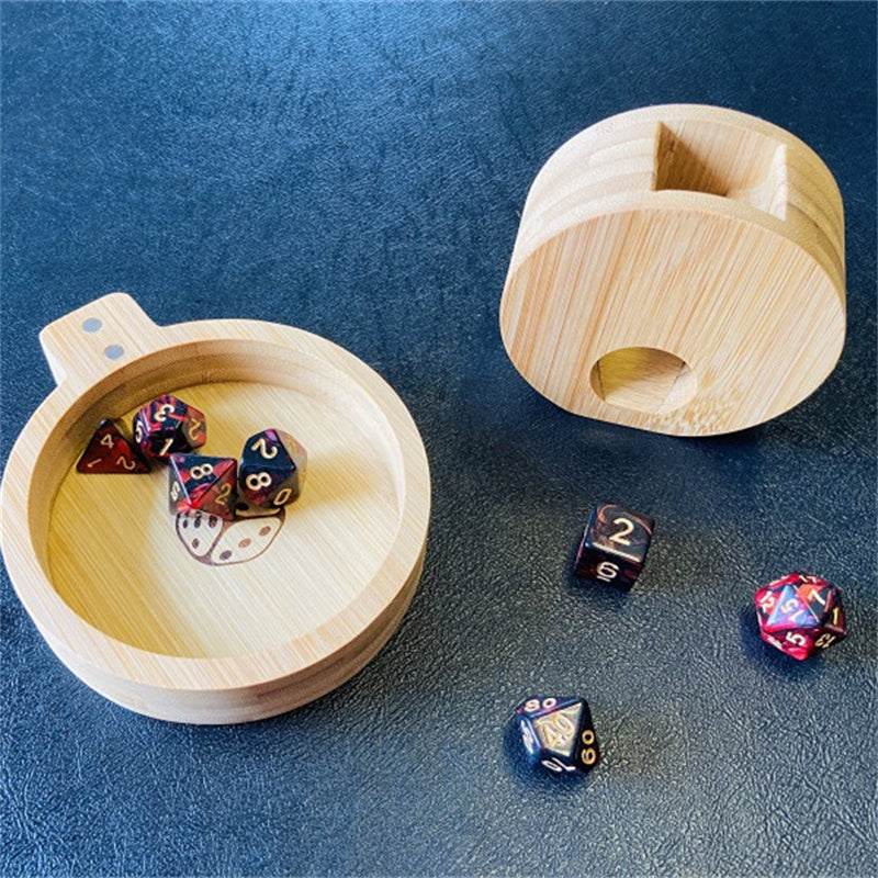 Portable Bamboo Wood Dice Tower/Storage Box