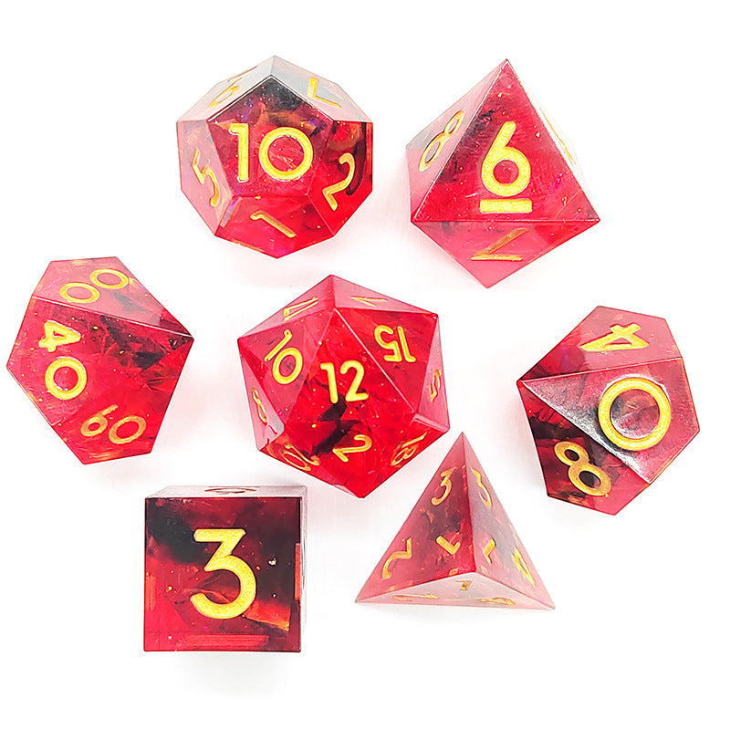 The New Pointed Resin Dragon Eye Can Rotate DND Game Dice