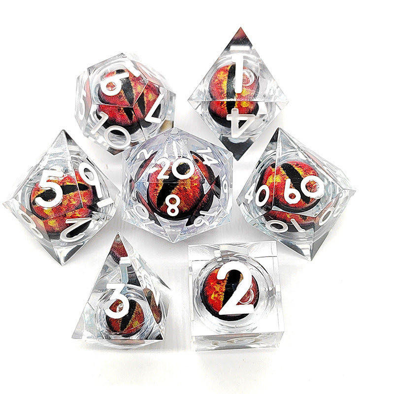 The New Pointed Resin Dragon Eye Can Rotate DND Game Dice